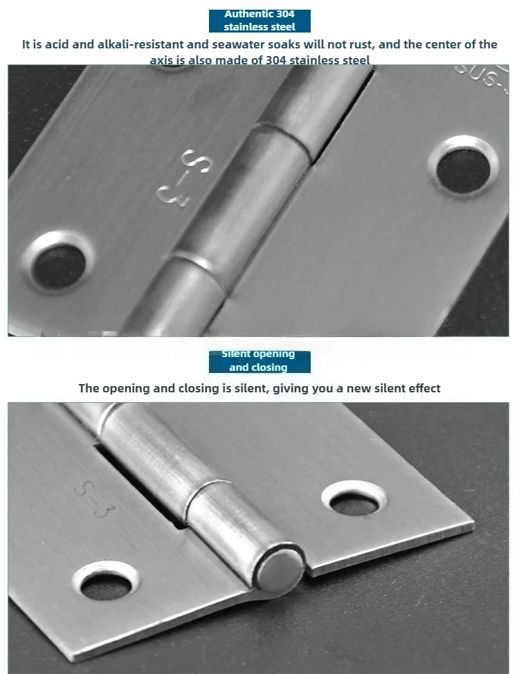 1/1,5/2/2,5/3/3,5 Zoll Türverbinder Zubehör Langlebige Möbelbeschläge für Zuhause 304 Edelstahl Scharnier Fenster Schrank Schmuckbox – Detail 7