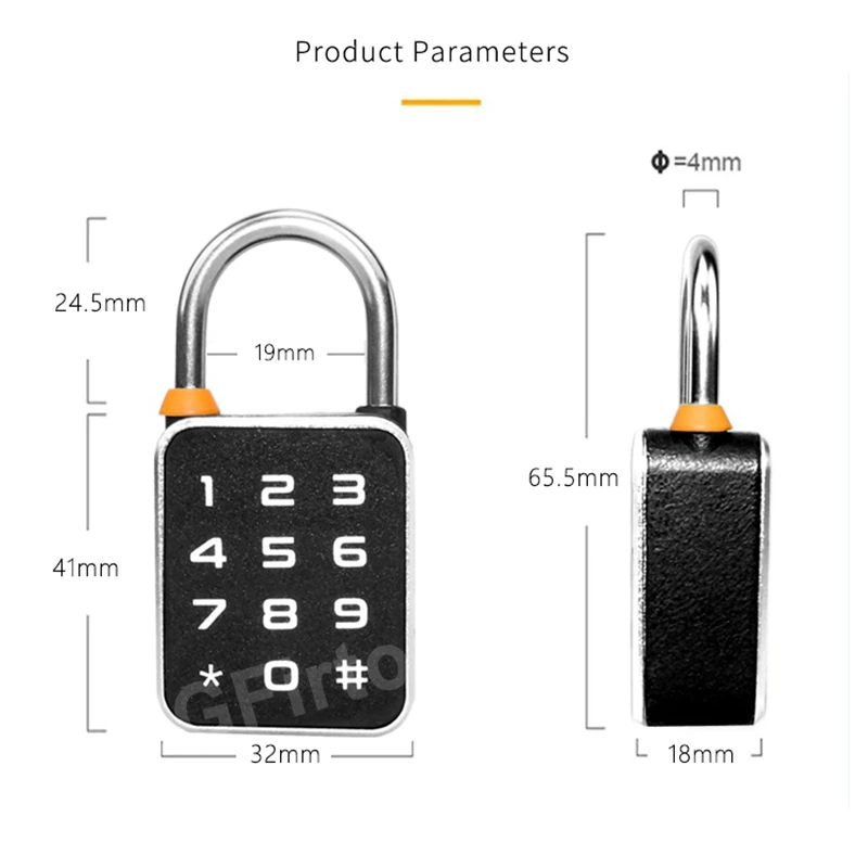 Aplikacja Tuya 3 w 1 Hasło odcisków palców Kłódka Mini przenośna kłódka biometryczna USB Ładowanie do szafki Bagaż Siłownia