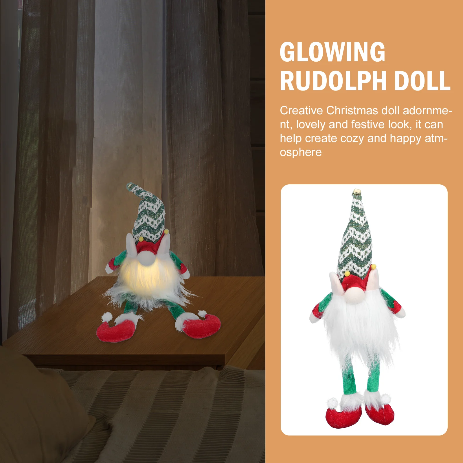 

Christmas Xmas Ornaments Decorations Lighted Rudolph Figurines Toys Filling