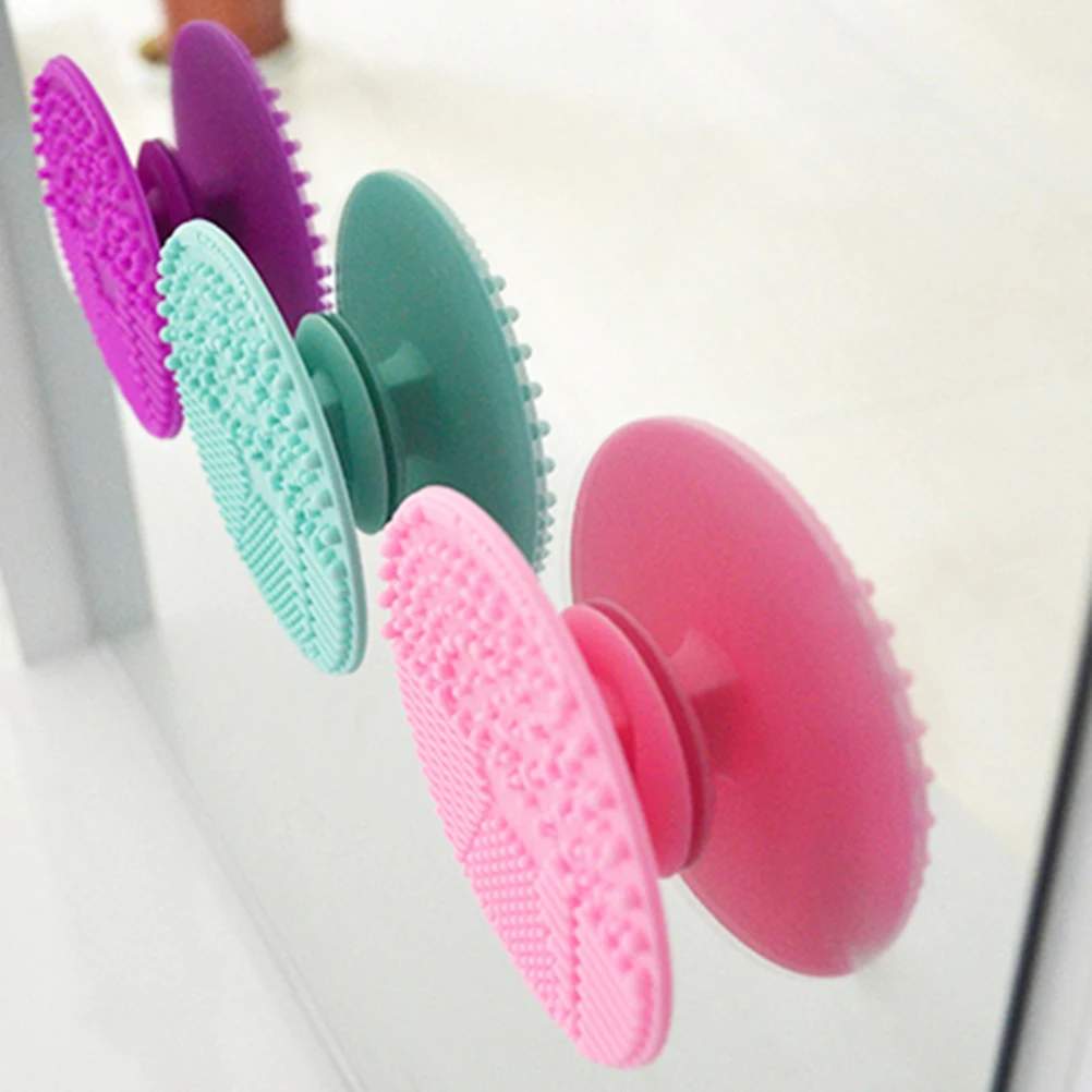 

Makeup Brush Scrubber Round Cleaning Tool Silicone Pads Easy Clean Portable Brushes Cleaner Accessories Corrosion Resistant