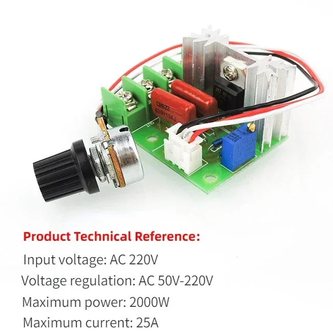 2000W 4000W AC 110V-220V SCR Adjustable Motor Speed Controller Control Dimming Dimmers Voltage Regulator Thermostat High-power