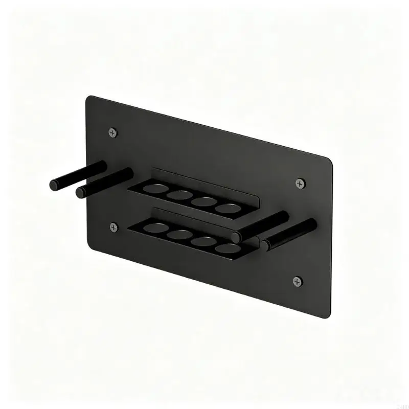 Table Tennis Paddle Holder Wall with 41 x 22 Storage Panel, Carbon Steel Equipment Rack for Indoor Sport Room 24BD