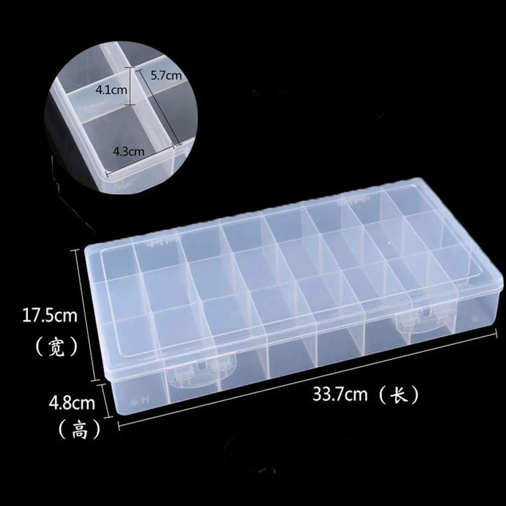 1Pc square transparent watercolor palette paint box Pigment color box  24 well Painting tools