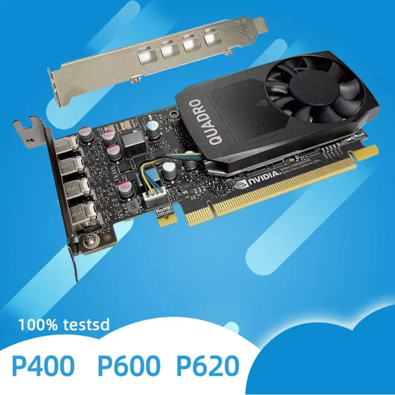 For NVIDIA Quadro P400 P600 P620 2GB GDDR5 PCI Express 3.0 x16 Mini DP Professional Graphics 100% Tested NVIDIA Original Quadro