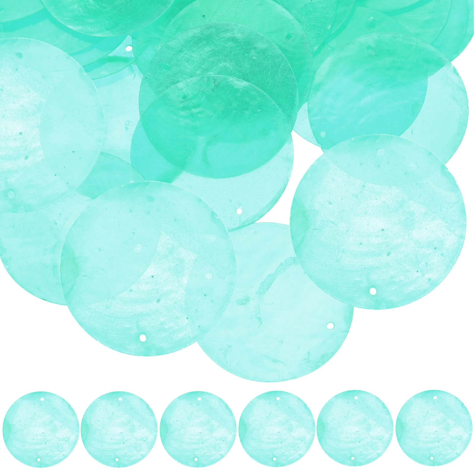 100pcs Shell Slices Round Natural Shells Charms For Diy Jewelry Making Accessories Craft Wind Bell Hanging