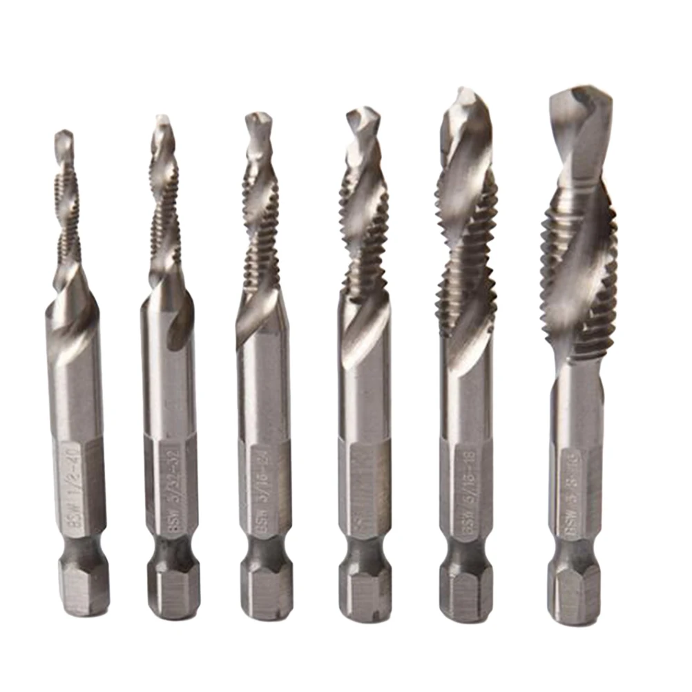 

6pcs High-speed Steel Drill Bits Set 3mm-10mm Stubby Tapping Screw Machine Industrial Grade for Wood Plastic Metal DIY