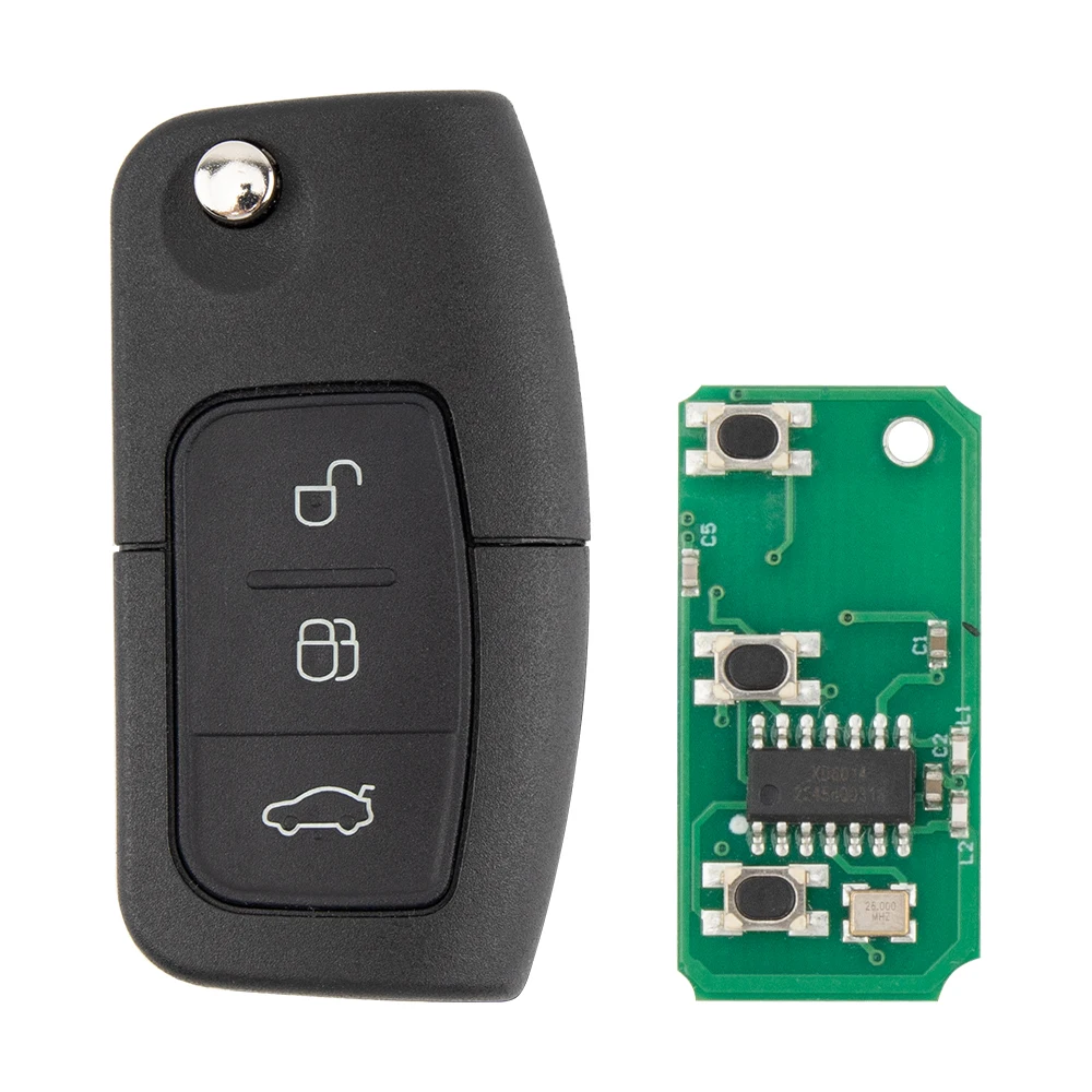 LIXIANG 315/433MHz 4D63 4D60 Car Remote Key for Ford Fusion Focus Mondeo Fiesta Galaxy HU101 FO21 Blade Vehicle Flip Keys