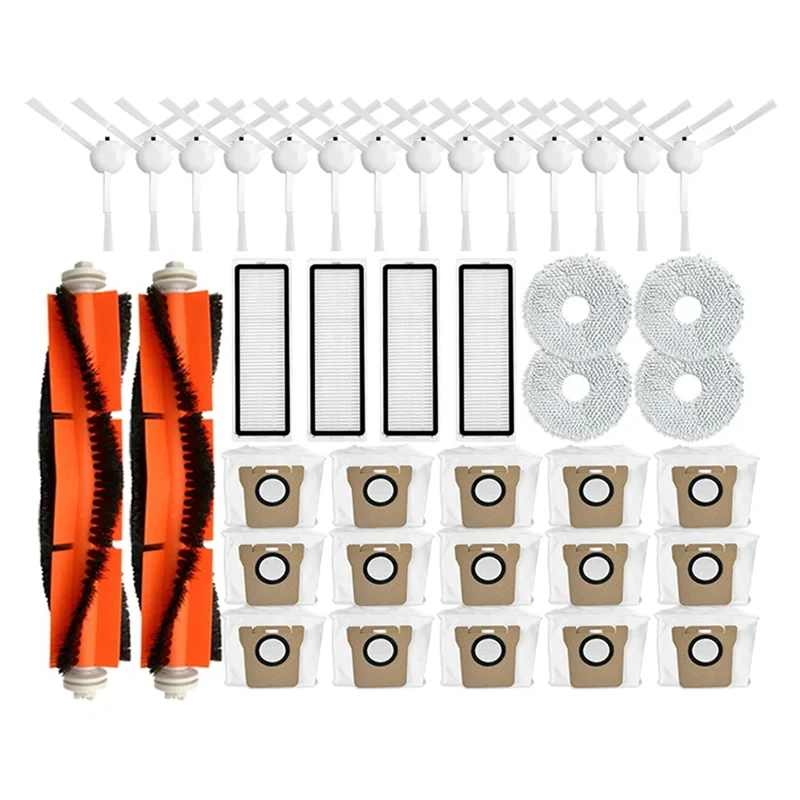

A44F-For XIAOMI Mijia Omni 1S B101CN B116 X10+ For Dreame L10s Ultra / S10 Pro Main Side Brush Hepa Filter Mop Dust Bag Parts