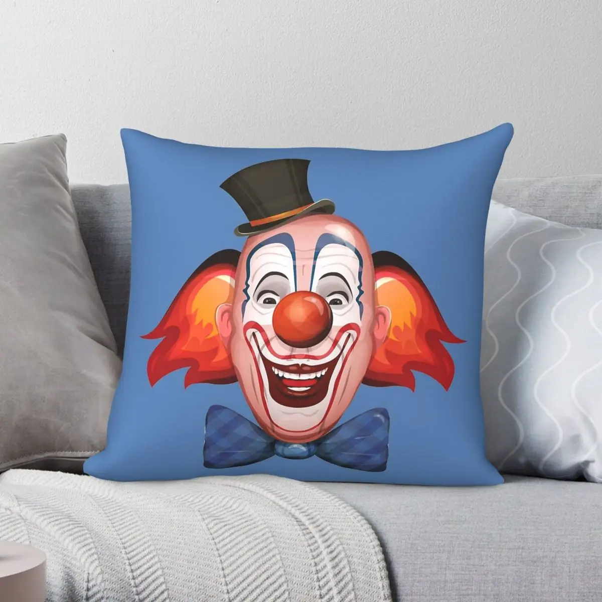 International Clown Week Square Pillowcase Polyester Linen Velvet Printed Decor Throw Pillow Case Home Cushion Cover Wholesale