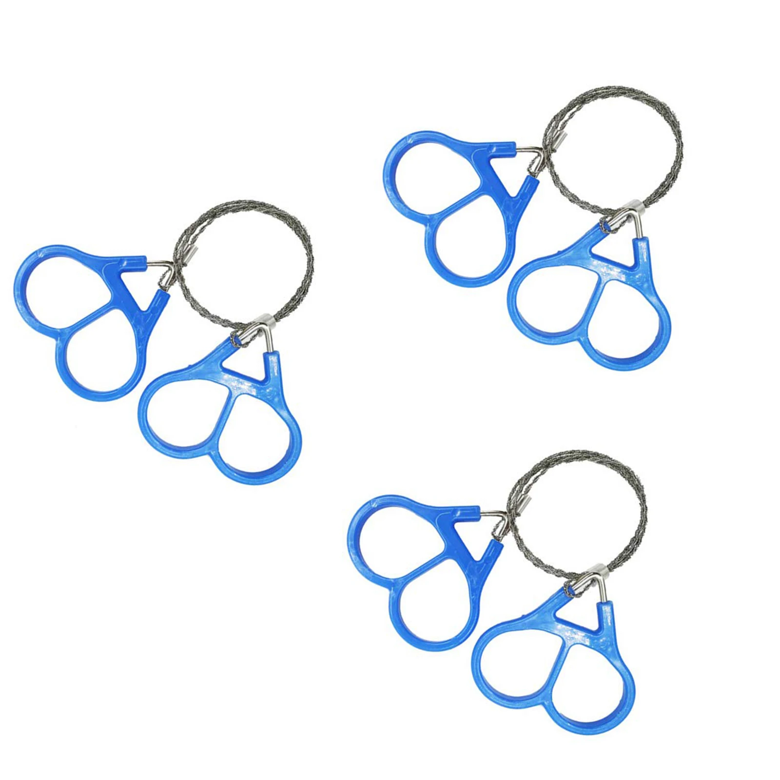 

3x Steel Wire Saw Stainless Steel Silver 53 Centimeter 20g 100x70x10mm Pocket Chainsaw Mini Cable Survival Gear Pole Saw