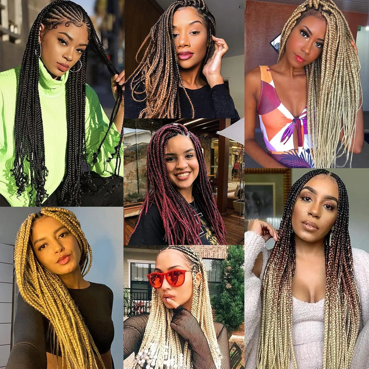 Kanekalon-Haar, 26 Zoll, 90 g, vorgedehnt, Jumbo-Flechthaar, Box-Twist-Zöpfe, Großhandel, synthetische Haarverlängerungen für Frauen – Detail 10