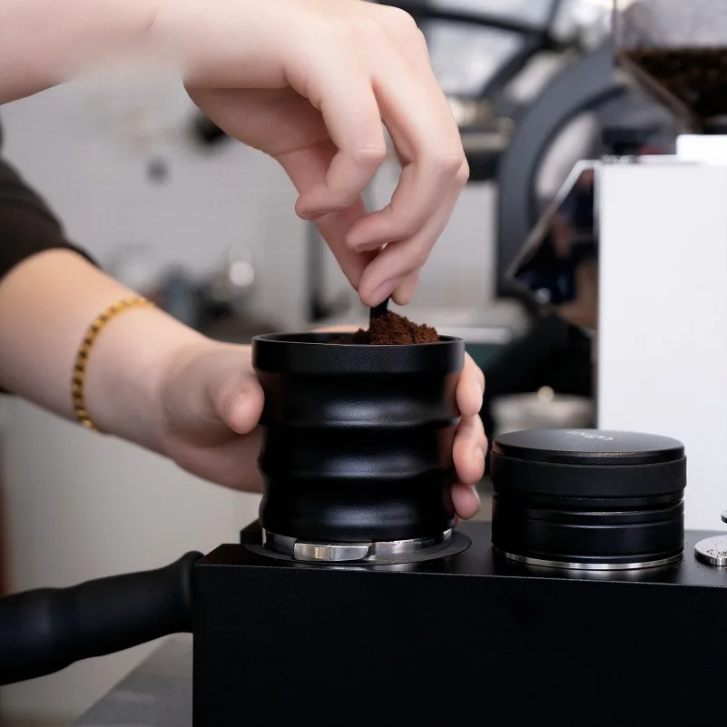 Coffee Second-generation Volcanic Powder Pick-up Tank  Pick-up Cup Stainless Steel Drop 58mm53 Cloth  Wild