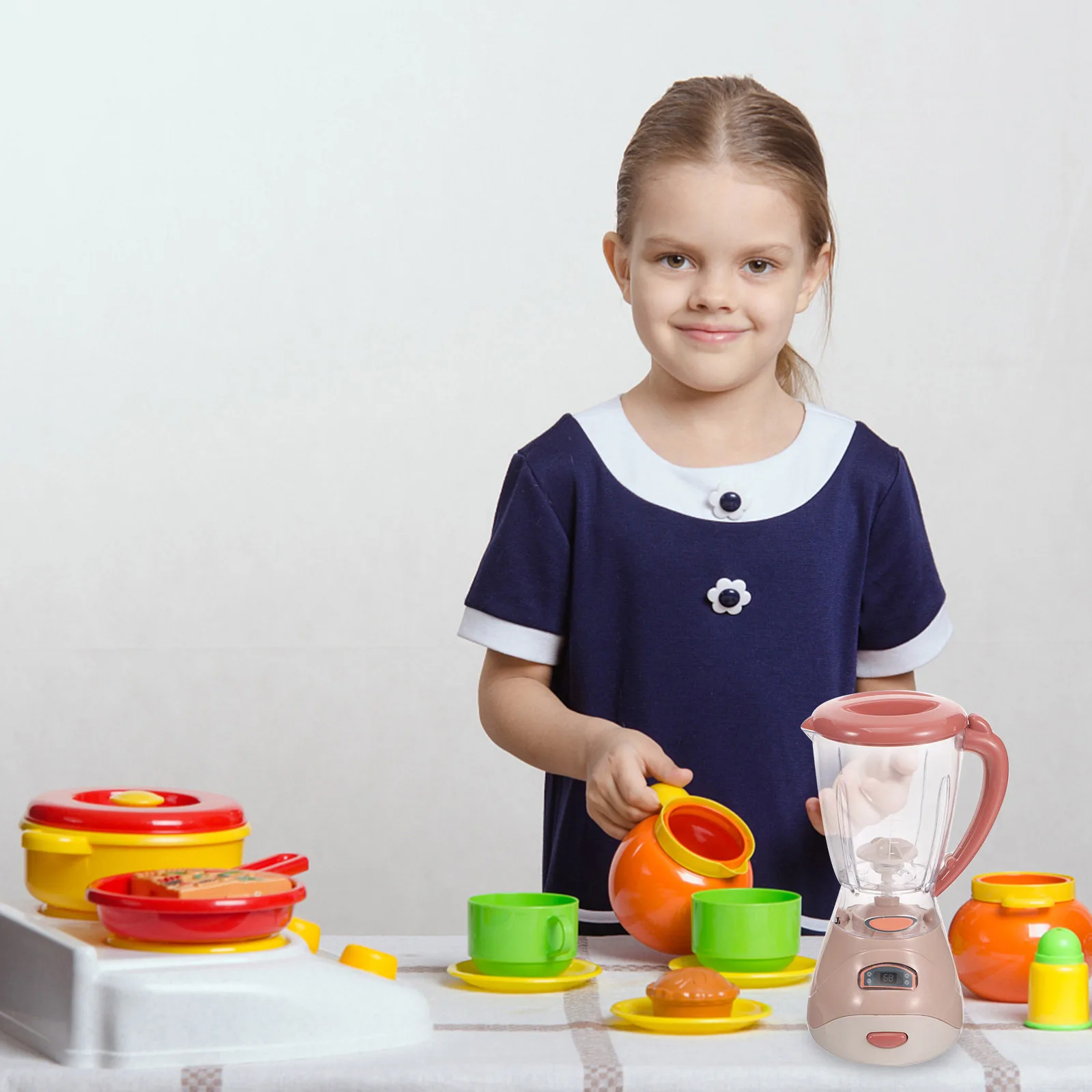 1Set Sapcentrifuge Spelen Keukenapparaat Kinderen Educatief Simulatie Sap Machine Fantasiespel Accessoires Liquidizer Speelgoed