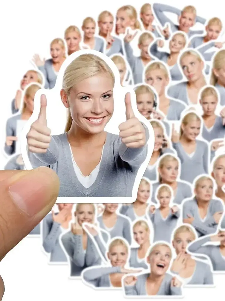 AliExpress GOGOTU 50pcs Blond Hair Women Funny Meme Stickers Graffiti PVC Waterproof DIY Decoration Phone Notebook Bike Laptop Decals Toys