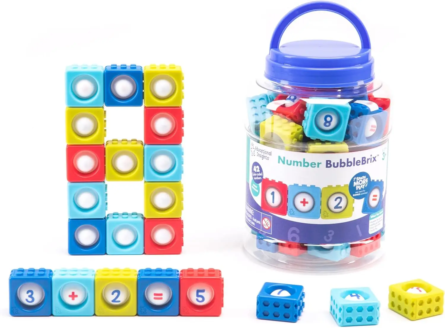 

Number BubbleBrix — обучающие игрушки для малышей, обучающие цифры, обучающие игрушки Fidget Popper, подарок для детей от 3 лет