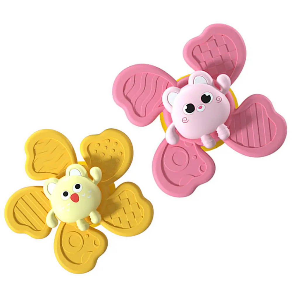 Baby Suction Cup Spinner Toys 2 Piece High Chair Table Sensory Play Set for Infants Toddlers - view 2