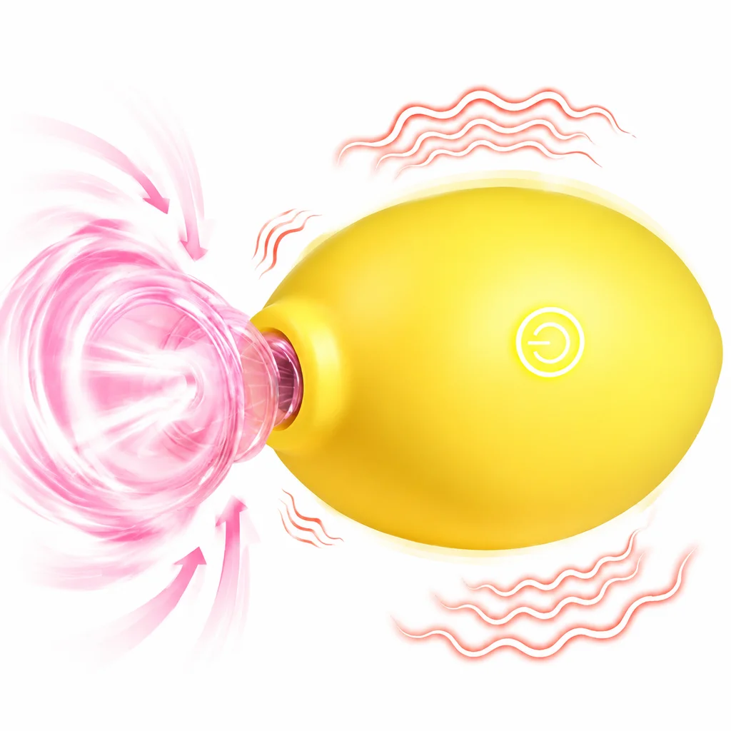 Lemon Sucking Vibrator Nipple Stimulator Vibrating Egg Vacuum Suction Oral Clit Massager Masturbator Sex Toy for Women