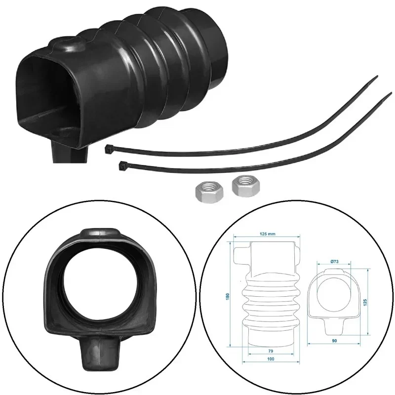 1PC Suitable For Knott Avonride KFG35 Ifor Williams 3500kg Coupling Hitch Bellows P00873 Traction Hook Rubber Sleeve Black