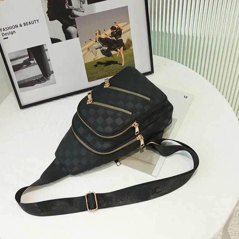 Women's breast bag Women's high-end retro fanny pack Wholesale textured messenger bag Shoulder bag