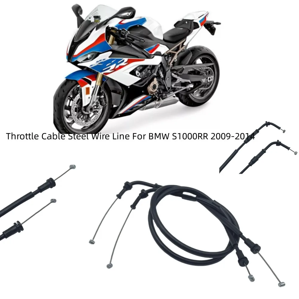 2PCS Stainless Steel Motorcycle Throttle Cable for BMW S1000RR S 1000 RR 2009 2010 2011 2012 2013 2014 Throttle Cable Cables