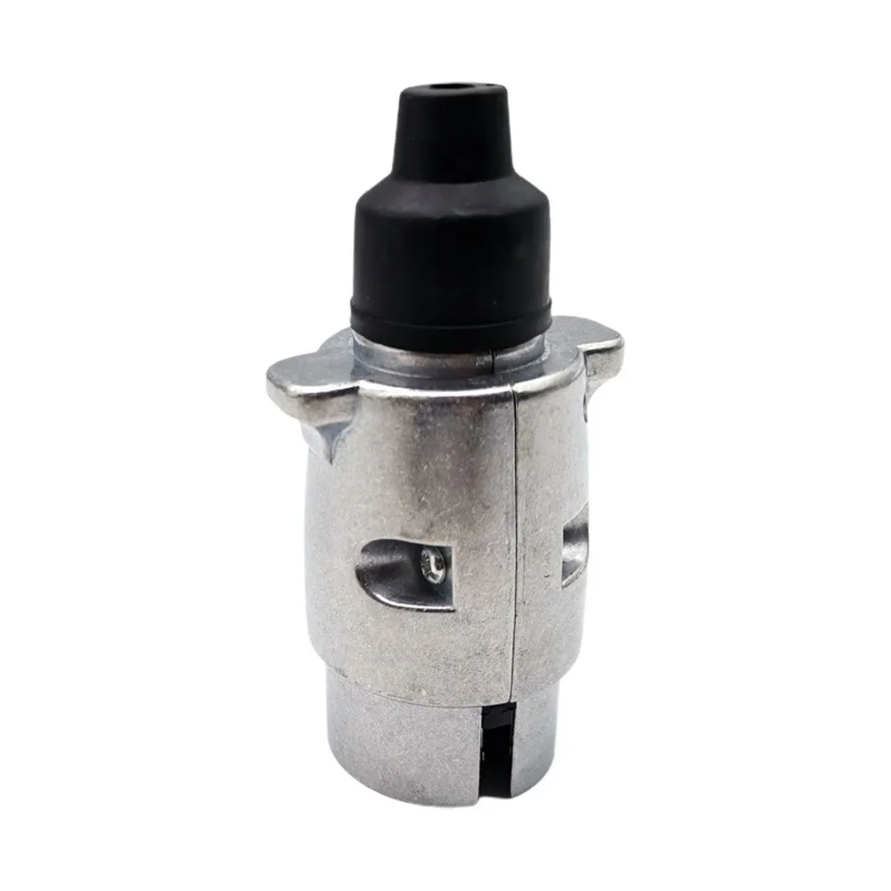 

Aluminium Alloy Towing Plug Wiring 7 Pin Plug Round Adapter Electric Trailer Connector EU Plug Towing Electrics Car Lights