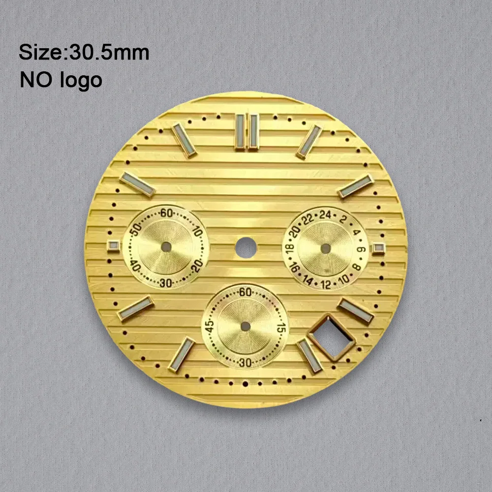 VK63 Dial No Logo 30.5mm Watch Nautilus Blank Dial For VK63 Movement Custom Logo Watch Dials Hands Accessories Repair Tools