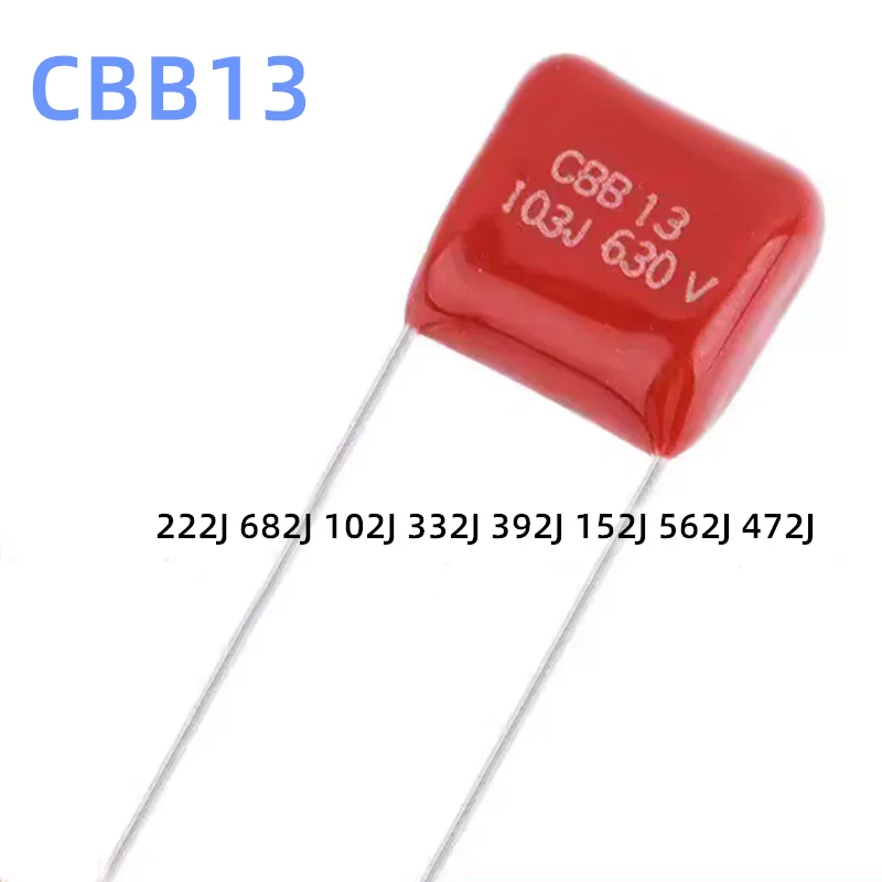 10PCS CBB13 Capacitor de Filme de Polipropileno 222J 682J 102J 332J 392J 152J 562J 472J 103J 400V 630V 1000V 1250V