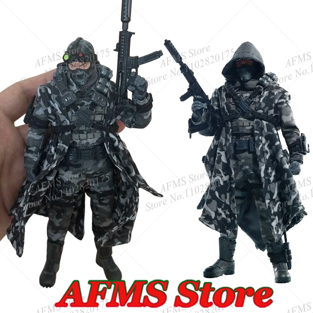 

Mezco 1/12 Men Soldier Special Forces Firefly Camouflage Coat Long Sleeve Stand Up Collar Tactical Windcoat For 6Inch Action Fig