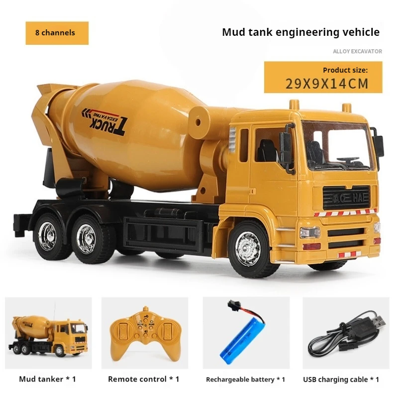 Hot Rc Car 1:24 High Speed Electric Dump Truck Remote Control Transport Car Children'S Toy Collection Christmas Birthday Gift