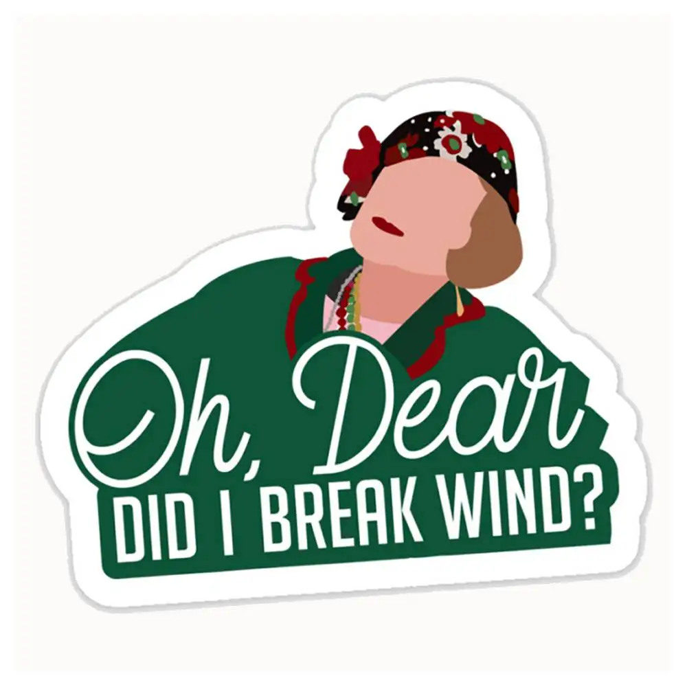 Aunt Bethany Oh, Dear...Did I Break Wind Waterproof Stickers For Decorating Car Windows Motorcycles And Computers.