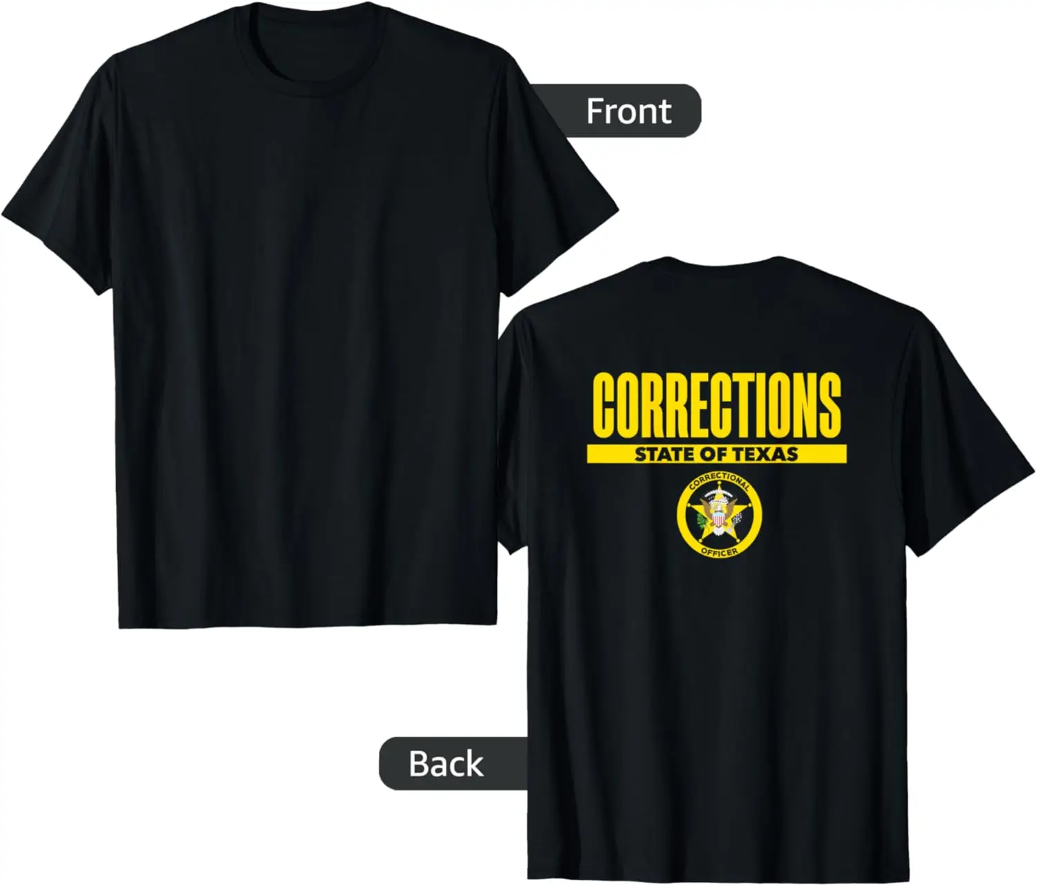 

Texas Correctional Officer Thin Gray Line Flag T-Shirt