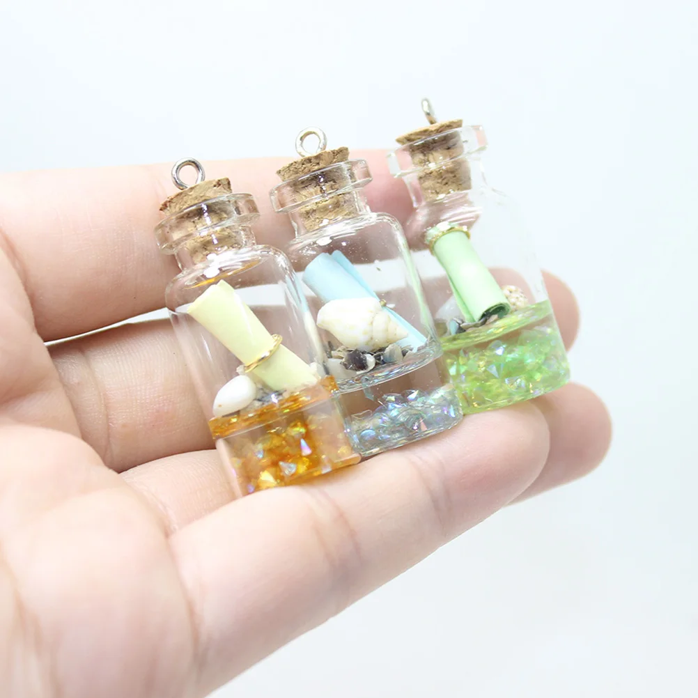 

Mini Drift Bottle Pendants Bottles for Jewelry Making Gem Keychain Charms