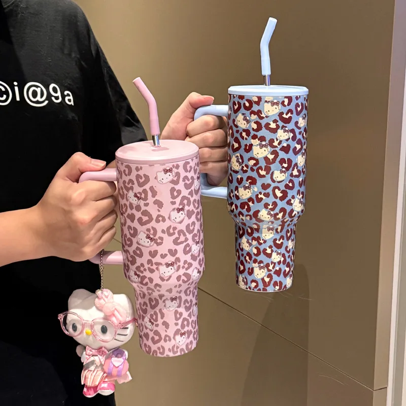 

40 унций большая емкость мультяшная изолированная чашка Ice King чашка с ручкой портативная кофейная чашка высокая красота Рождественский подарок
