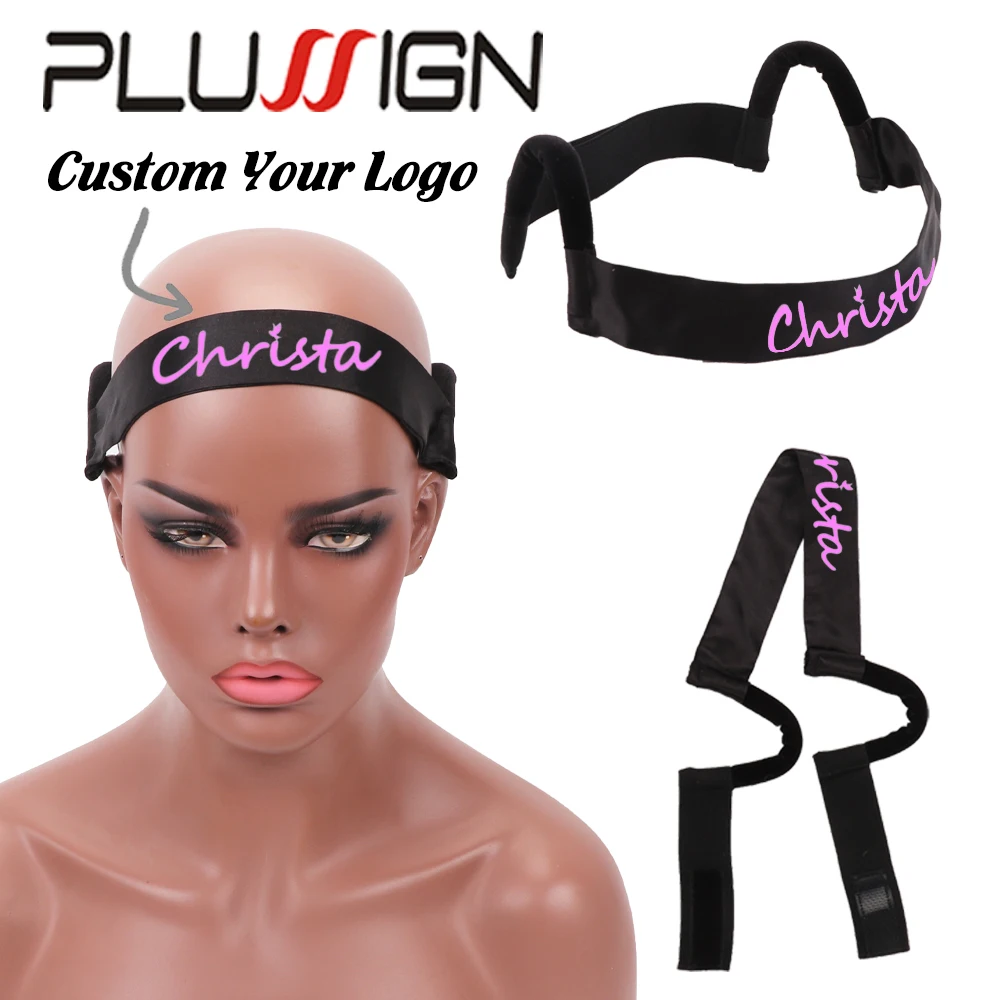 30 pçs novo material de cetim peruca elástica com proteção de orelha logotipo indolor faixa de fusão de renda para senhor bordas peruca ferramentas de estilo