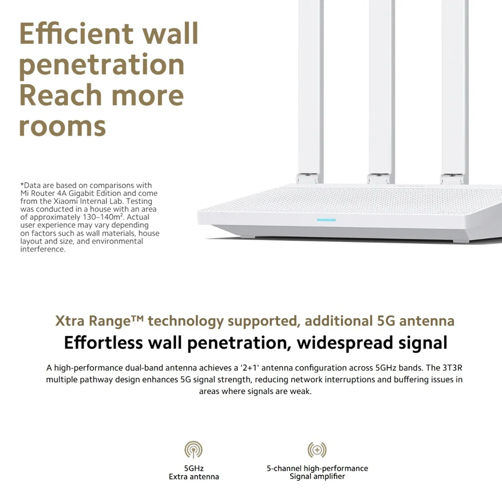 Xiaomi Router AX3000T 2.4G 5G Mesh Technology WiFi 6 Efficient Wall Penetration Children Online Protection WiFi Router Repeater