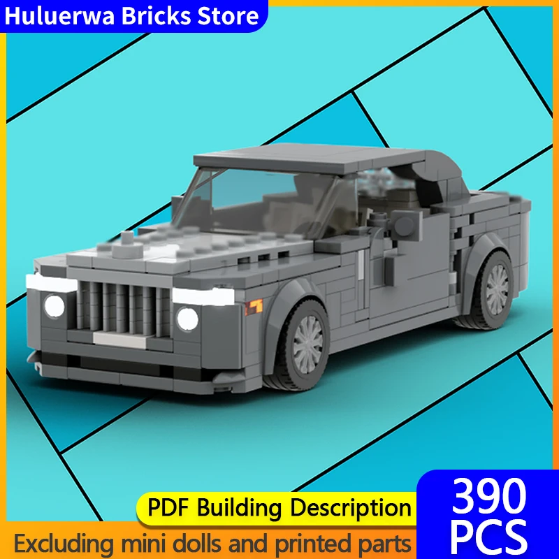 

City Car Model MOC Building Bricks Two-Door Luxury Sports Car Modular Technology Children Holiday Gifts Assemble Toys Suit