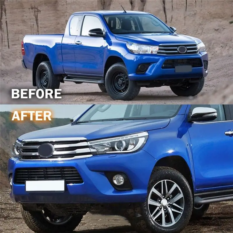Fog Lamps Assembly For Toyota Hilux Revo 2015–2019 Car Front Fog Lights With Harness Wiring Cover Bezel Grille Included