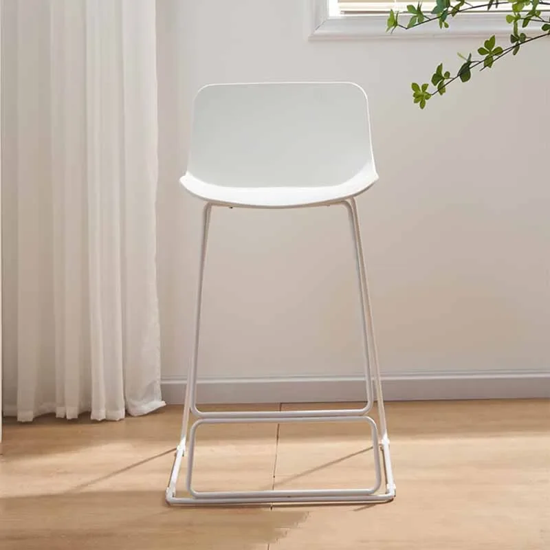 White Nordic Minimalist Living Room High Office Bar Chair Dining Metal Computer Chair Plastic Sillas Bar Home Furniture