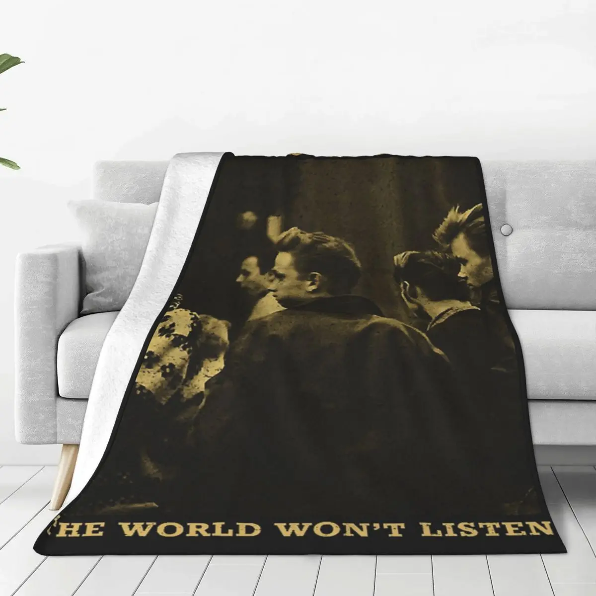 The S-Smiths Warm Soft Blanket Music Airplane Travel Throw Blanket Winter Cute Custom Flannel Bedspread Sofa Bed Cover