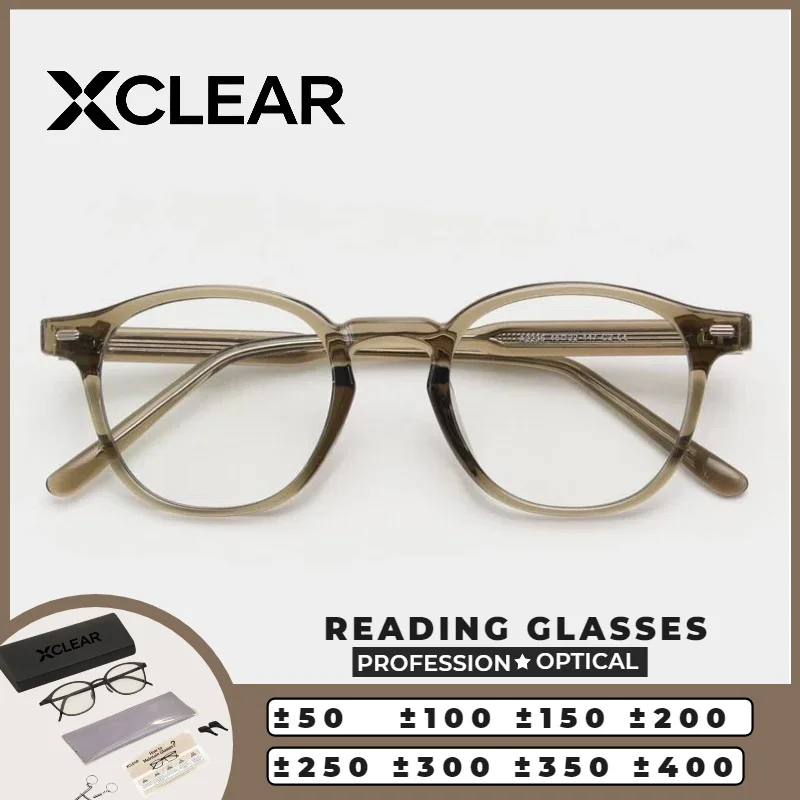

XCLEAR Reading Glasses Trendy Colorful Rectangular Women Blue Light Blocking Myopia Customized Progressive Prescription Glasses