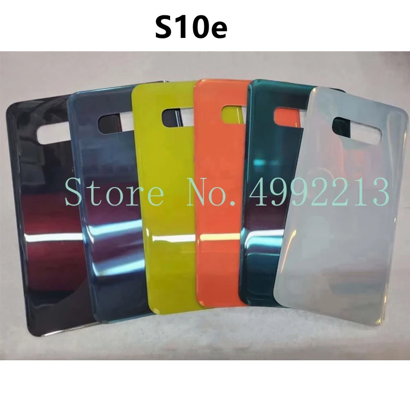 For Samsung Galaxy S10 Plus G975 Back Battery Cover For S10 G973 S10E S10plus Glass Rear Housing Cover Adhesive Replace Case