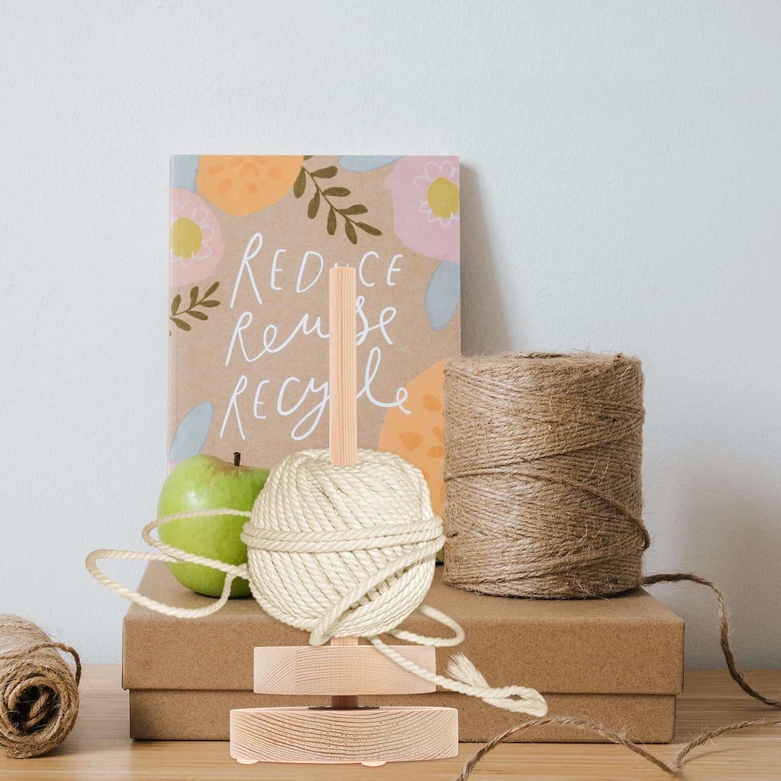 

Winding Wool Spool Yarn Holder Thread Winder ganizer Knitting Supplies Wooden Embroidery Rack Rotatable Yarn Storage HOLDER