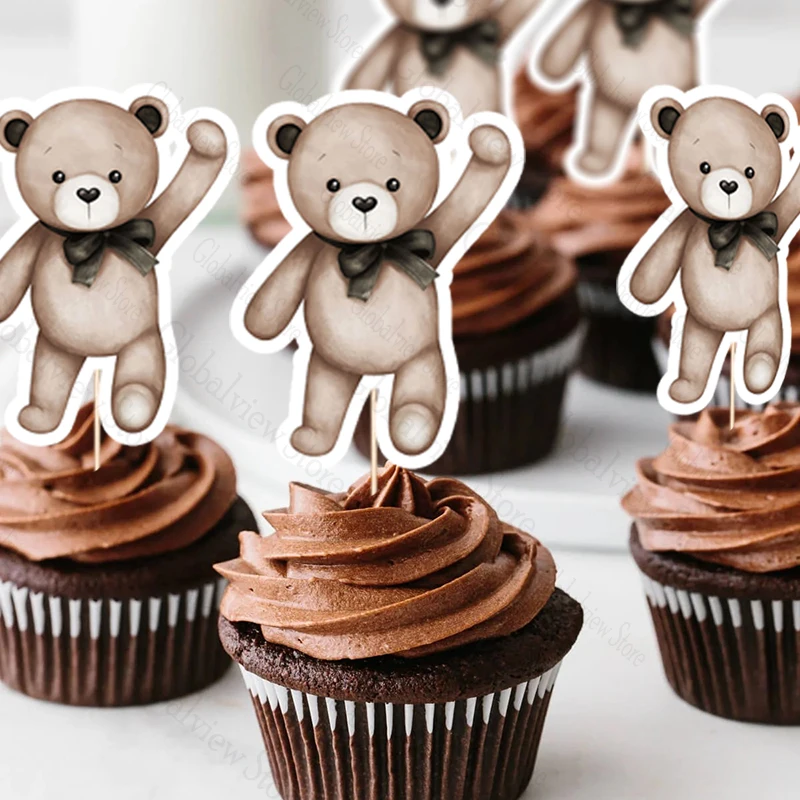 Miotlsy Lot 12 Mini Figurines Ours Arc-en-Ciel - Décorations Gâteau Anniversaire Cake Toppers