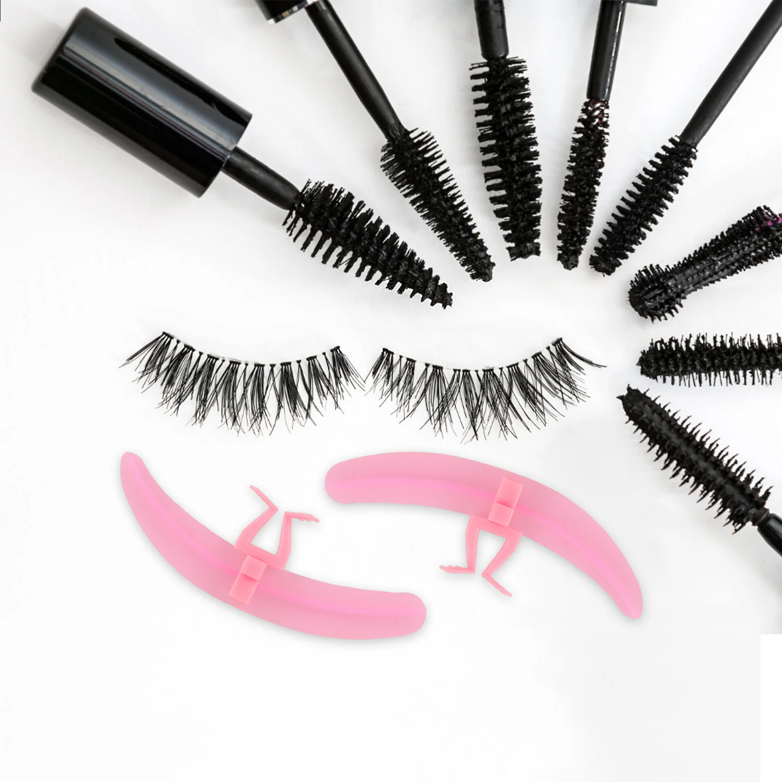 1Set Separatori per ciglia in silicone Set di strumenti per l'estensione delle ciglia Comode forniture ausiliarie per ciglia finte per ciglia quotidiane confortevoli