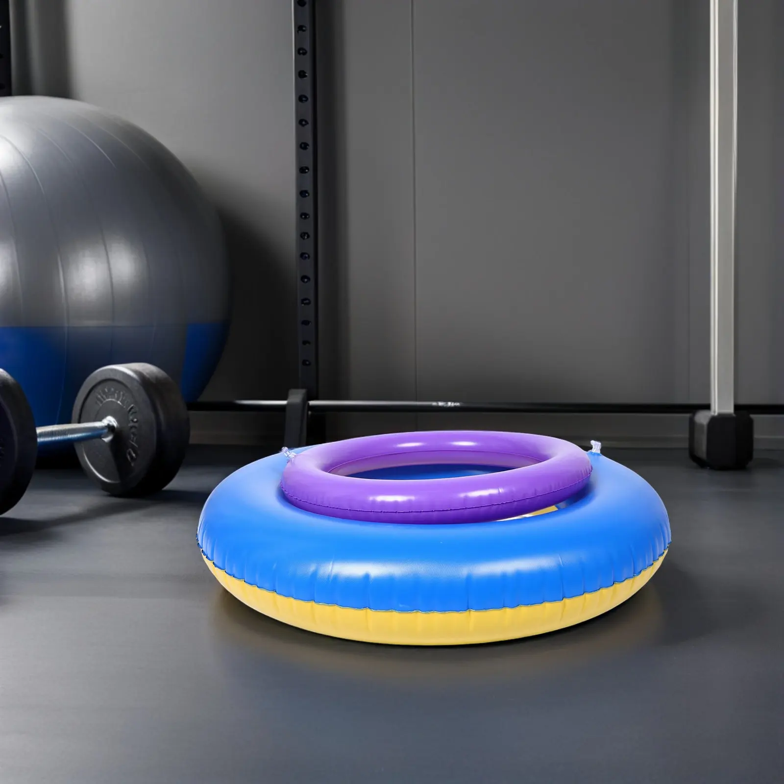 2Pcs Yoga Ball Display Stand Fixed Ring Balance Ball Holder 32Cm 37Cm Inner Diameter Inflatable Anti Slip Base for Home Gym