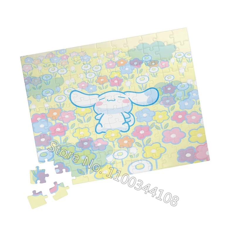 Sanrio Cinnamoroll Jigsaw Puzzle 300/500/1000 Pieces Japanese Anime Cartoon Characters Puzzle for Children's Intelligence Toys