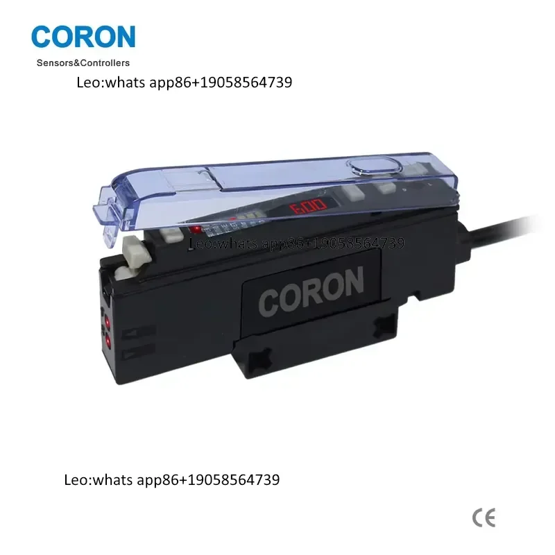 CORON GF5R-P Capteur à fibre optique LED rouge à réponse rapide, affichage segmenté de petite taille, PNP, câble de connexion, détection lumière/obscurité