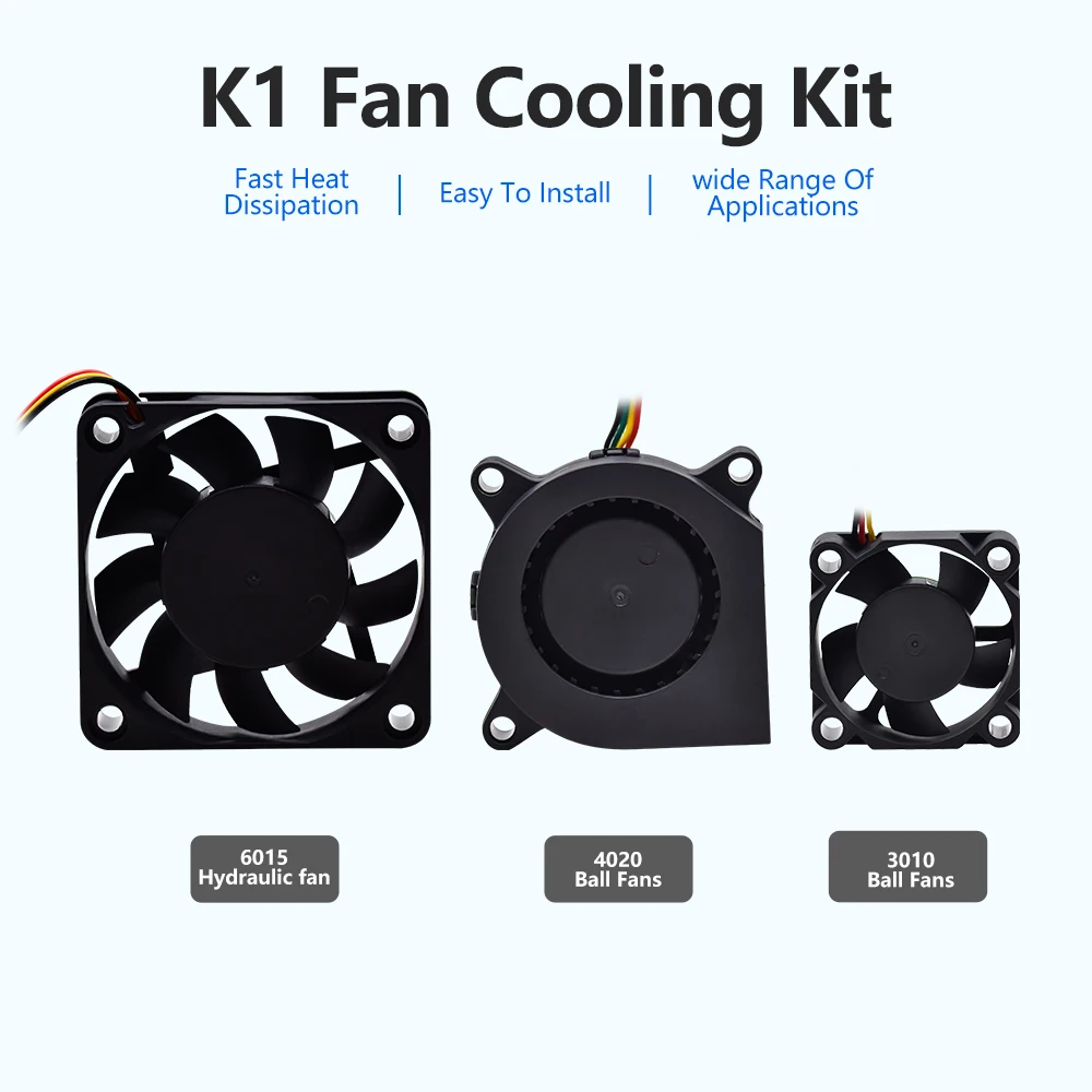 

Вентилятор Creativity K1 для K1C/K1 Max 3010/4020/6015, вентилятор/осевой/гидравлический вентилятор, 24 В постоянного тока, охлаждающий вентилятор Hotend, детали 3D-принтера