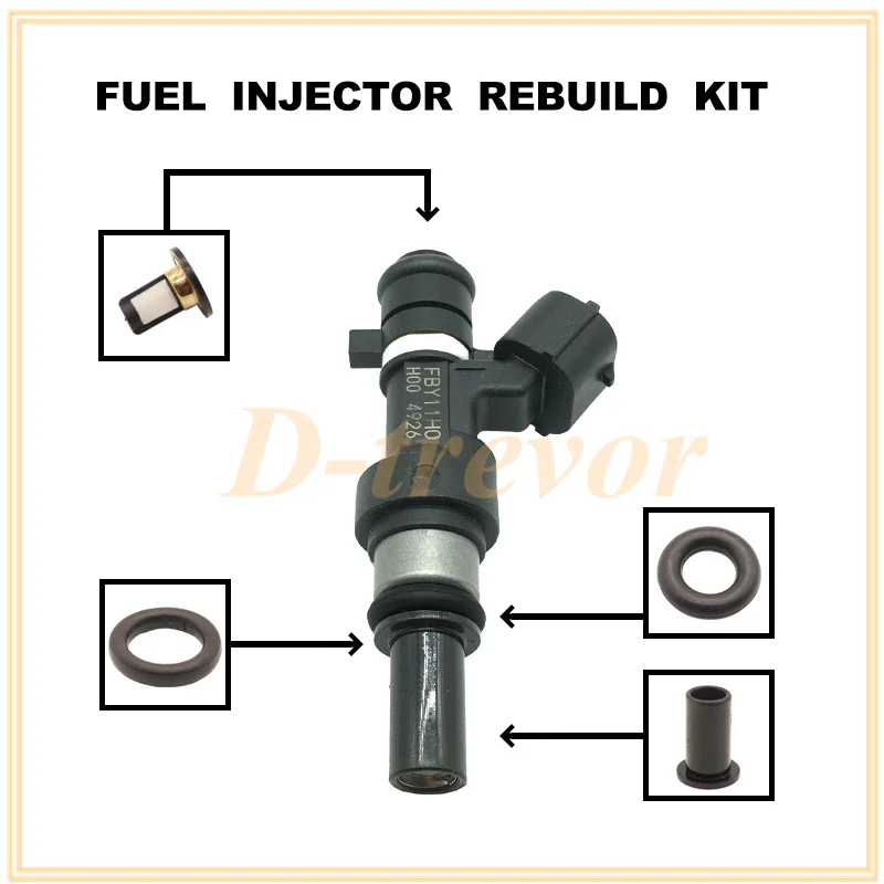 Fuel injector nozzle repair kit for 2014 Nissan Note 1.2 Petrol 59kW (80 HP) MPV FBY11H0