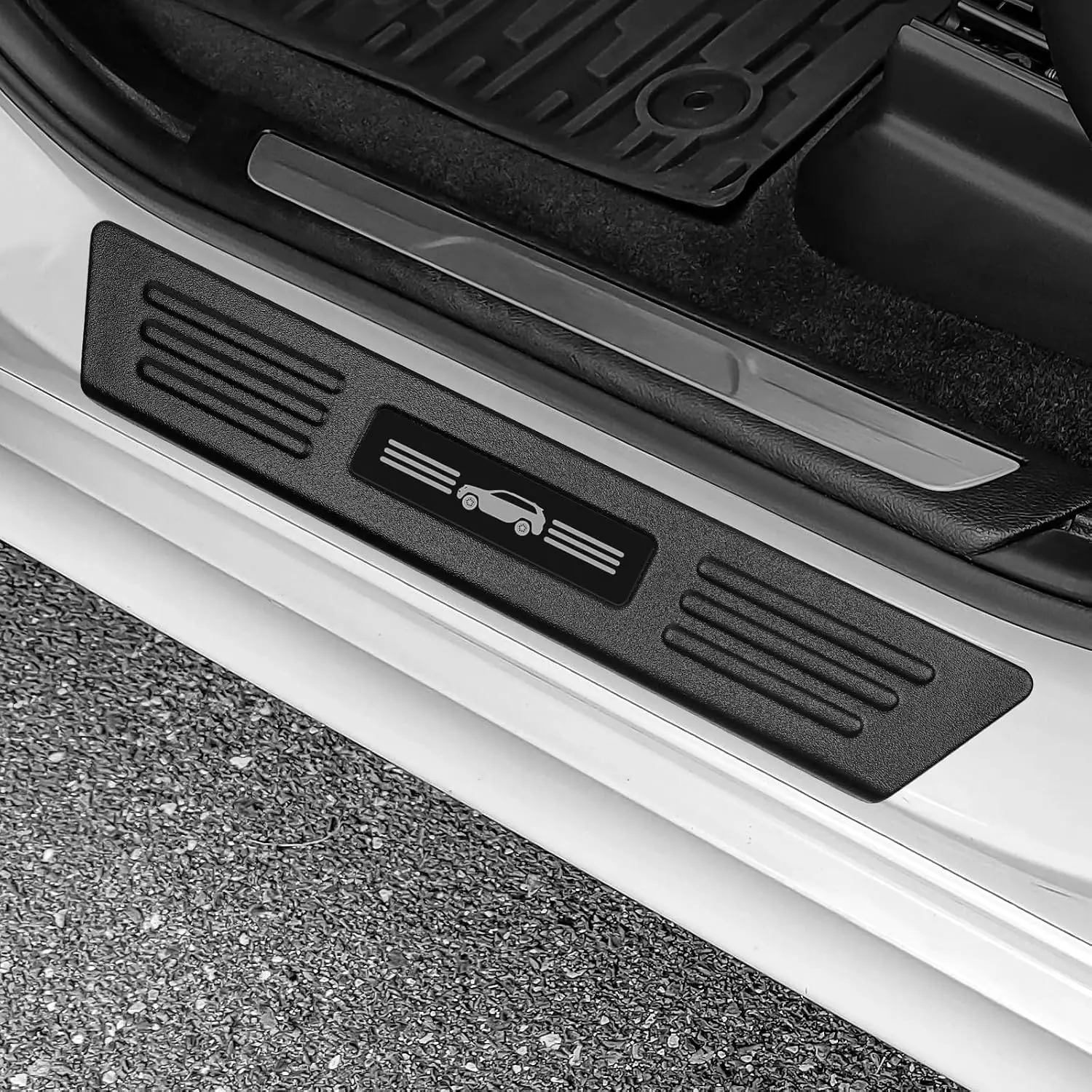 4 Pcs Door Sill Protector for Jeep Grand Cherokee (Not for L Model) 2011-2021 Accessories ABS Material Door Sill Guards Trim